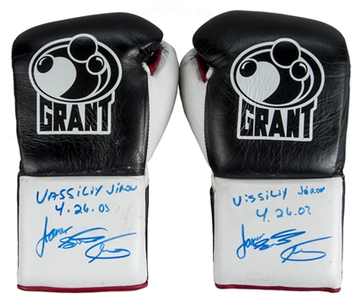 James “Lights-Out” Toney Autographed IBF Championship Gloves from Jirov Fight (Toney LOA)